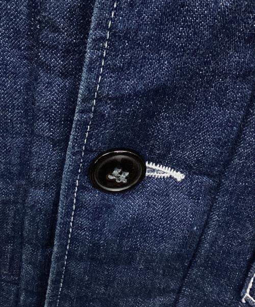 BLUE BLUE（ブルーブルー）BLUE BLUE (ブルーブルー) キルティングフーテッドカバーオール インディゴ サイズ:SIZE 3の古着・服飾アイテム