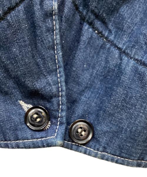 BLUE BLUE（ブルーブルー）BLUE BLUE (ブルーブルー) キルティングフーテッドカバーオール インディゴ サイズ:SIZE 3の古着・服飾アイテム