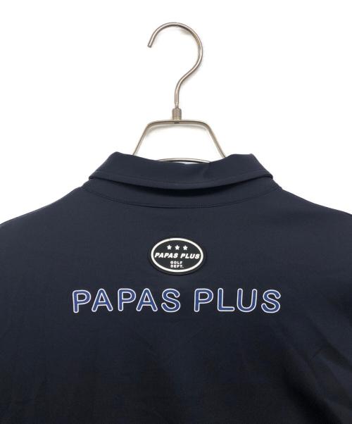 PAPAS PLUS GOLF（パパスプラスゴルフ）PAPAS PLUS GOLF (パパスプラスゴルフ) ポロシャツ ネイビー サイズ:LLの古着・服飾アイテム