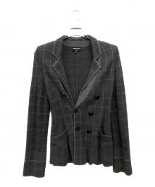 GIORGIO ARMANI（ジョルジョアルマーニ）の古着「ニットテーラードジャケット」｜グレー