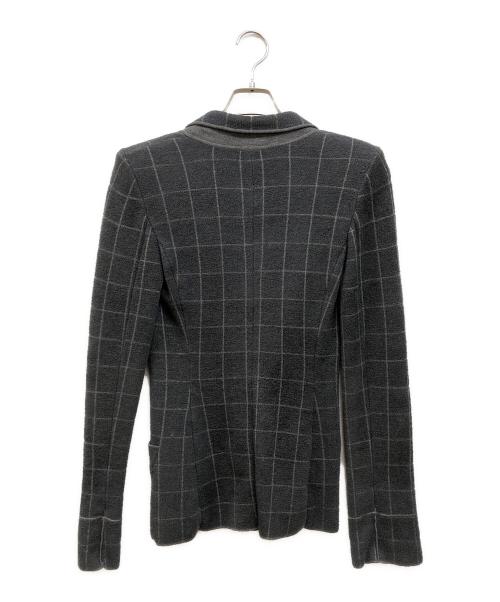 GIORGIO ARMANI（ジョルジョアルマーニ）GIORGIO ARMANI (ジョルジョアルマーニ) ニットテーラードジャケット グレー サイズ:SIZE 38の古着・服飾アイテム
