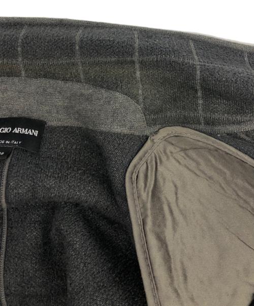 GIORGIO ARMANI（ジョルジョアルマーニ）GIORGIO ARMANI (ジョルジョアルマーニ) ニットテーラードジャケット グレー サイズ:SIZE 38の古着・服飾アイテム