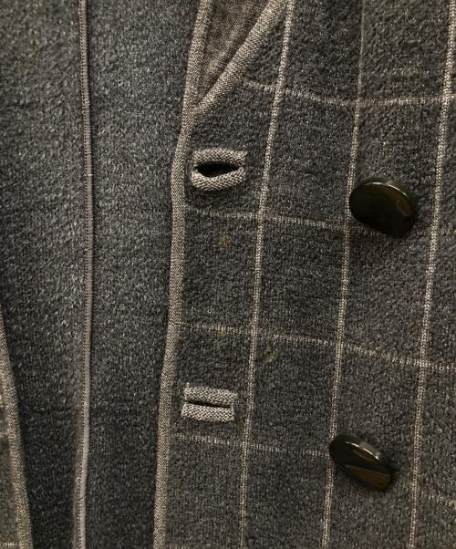 GIORGIO ARMANI（ジョルジョアルマーニ）GIORGIO ARMANI (ジョルジョアルマーニ) ニットテーラードジャケット グレー サイズ:SIZE 38の古着・服飾アイテム
