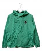 F.C.R.B.エフシーレアルブリストル）の古着「LOGO APPLIQUE PULLOVER HOODED ANORAK」｜グリーン