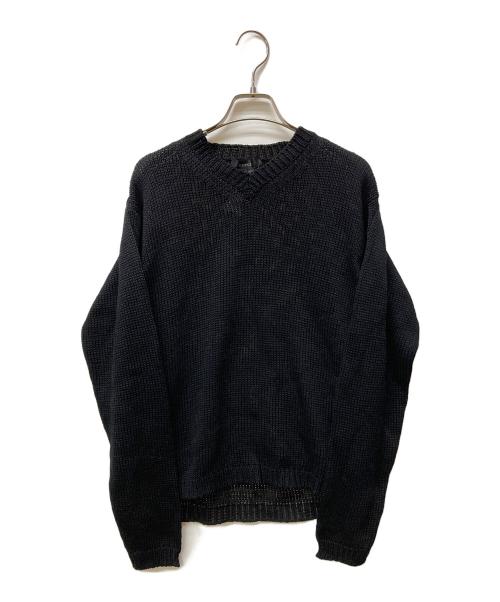 GUCCI（グッチ）GUCCI (グッチ) ローゲージVネックニット ブラック サイズ:Mの古着・服飾アイテム