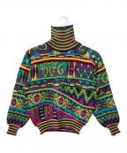 ficce YOSHIYUKI KONISHIフィッチェ ヨシユキ コニシ）の古着「サイケデリック タートルネックニット」｜マルチカラー