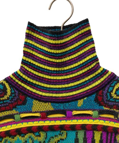 ficce YOSHIYUKI KONISHI（フィッチェ ヨシユキ コニシ）ficce YOSHIYUKI KONISHI (フィッチェ ヨシユキ コニシ) サイケデリック タートルネックニット マルチカラー サイズ:記載なしの古着・服飾アイテム