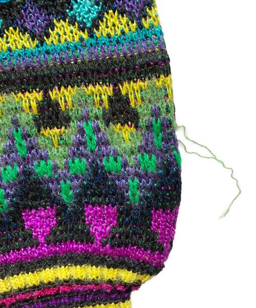 ficce YOSHIYUKI KONISHI（フィッチェ ヨシユキ コニシ）ficce YOSHIYUKI KONISHI (フィッチェ ヨシユキ コニシ) サイケデリック タートルネックニット マルチカラー サイズ:記載なしの古着・服飾アイテム