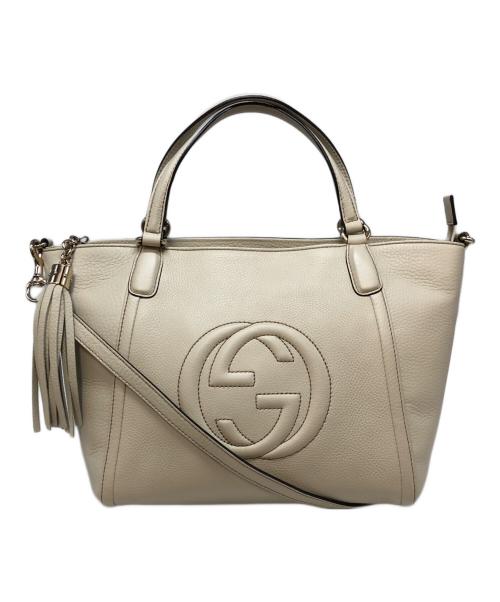 GUCCI（グッチ）GUCCI (グッチ) ソーホー 2WAYバッグ アイボリーの古着・服飾アイテム