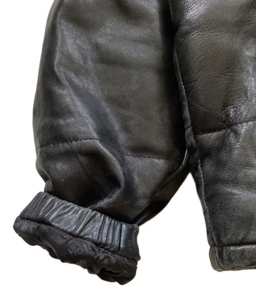 Schott（ショット）Schott (ショット) レザーダウンジャケット ブラック サイズ:36の古着・服飾アイテム