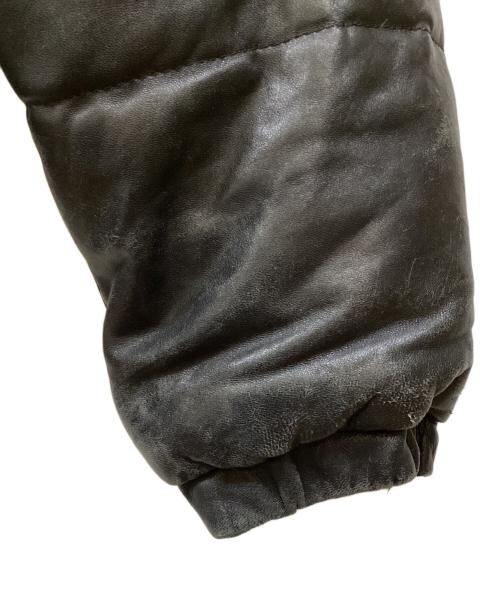 Schott（ショット）Schott (ショット) レザーダウンジャケット ブラック サイズ:36の古着・服飾アイテム