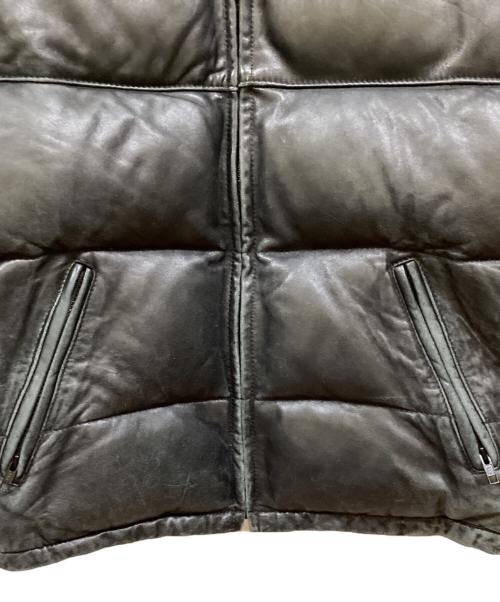 Schott（ショット）Schott (ショット) レザーダウンジャケット ブラック サイズ:36の古着・服飾アイテム