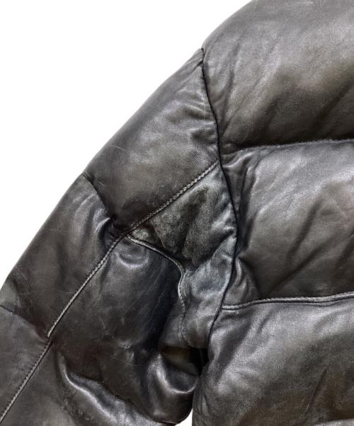 Schott（ショット）Schott (ショット) レザーダウンジャケット ブラック サイズ:36の古着・服飾アイテム