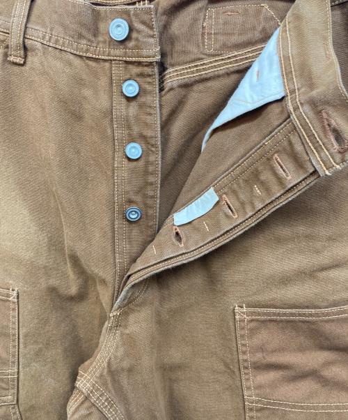 freewheelers（フリーホイーラーズ）FREEWHEELERS (フリーホイーラーズ) Derrickman Overalls Original Yarn Dyed Duck ブラウン サイズ:32×32の古着・服飾アイテム