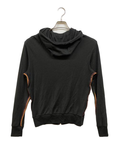 PAUL SMITH（ポールスミス）Paul Smith (ポールスミス) アーティストストライプテープウールパーカー ブラック サイズ:Mの古着・服飾アイテム