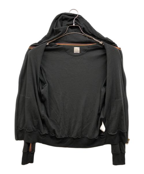 PAUL SMITH（ポールスミス）Paul Smith (ポールスミス) アーティストストライプテープウールパーカー ブラック サイズ:Mの古着・服飾アイテム