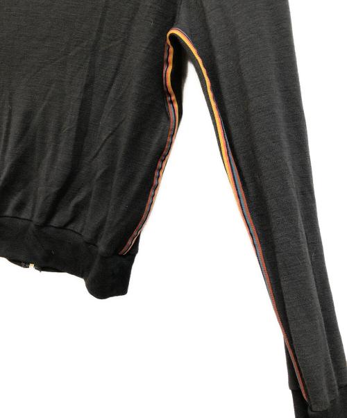 PAUL SMITH（ポールスミス）Paul Smith (ポールスミス) アーティストストライプテープウールパーカー ブラック サイズ:Mの古着・服飾アイテム