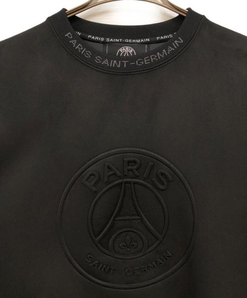 Paris Saint-Germain（パリサンジェルマン）Paris Saint-Germain (パリサンジェルマン) フェイクスウェード クルーネックスウェット ブラック サイズ:Lの古着・服飾アイテム