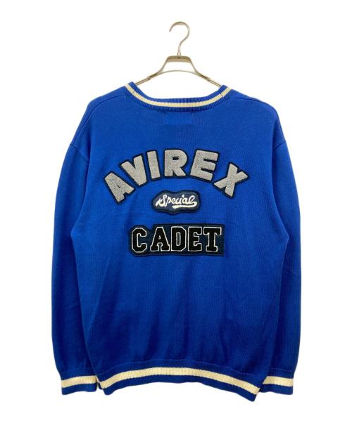 AVIREX（アヴィレックス）AVIREX (アヴィレックス) カーディガン ブルー サイズ:XLの古着・服飾アイテム