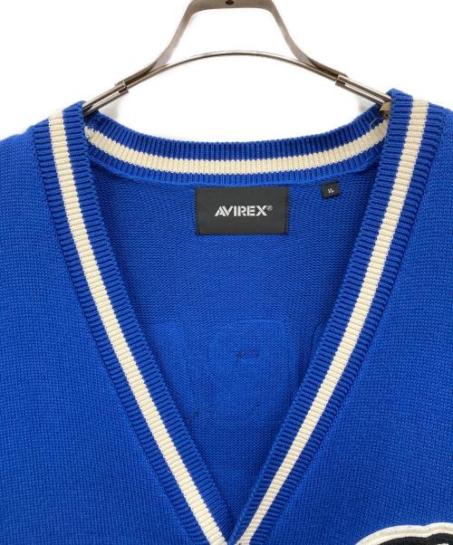 AVIREX（アヴィレックス）AVIREX (アヴィレックス) カーディガン ブルー サイズ:XLの古着・服飾アイテム