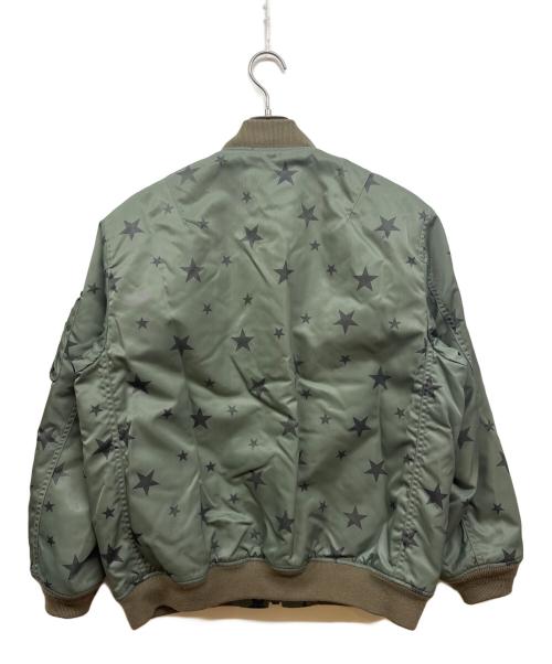 CALEE（キャリー）CALEE (キャリー) Allover star pattern MA-1 オリーブ サイズ:Mの古着・服飾アイテム