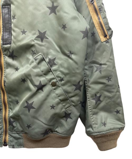 CALEE（キャリー）CALEE (キャリー) Allover star pattern MA-1 オリーブ サイズ:Mの古着・服飾アイテム