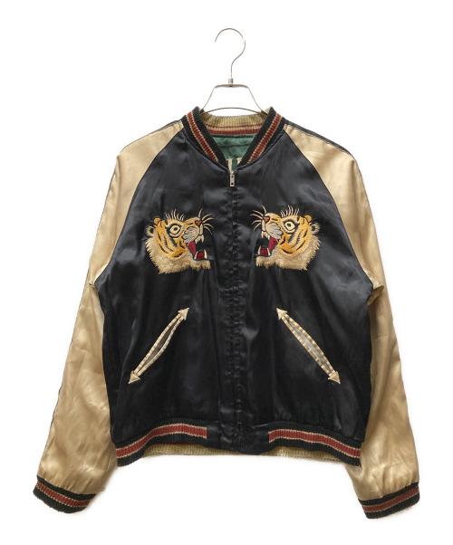 TAILOR東洋（テーラートウヨウ）tailor東洋 (テーラートウヨウ) 舞妓×CHIEFリバーシブルサテンスカジャン グリーン サイズ:Mの古着・服飾アイテム