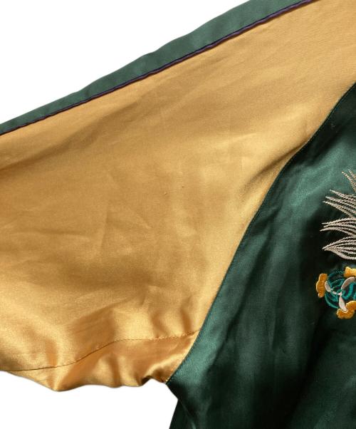 TAILOR東洋（テーラートウヨウ）tailor東洋 (テーラートウヨウ) 舞妓×CHIEFリバーシブルサテンスカジャン グリーン サイズ:Mの古着・服飾アイテム