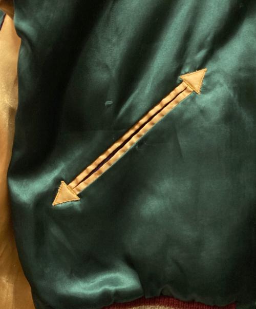 TAILOR東洋（テーラートウヨウ）tailor東洋 (テーラートウヨウ) 舞妓×CHIEFリバーシブルサテンスカジャン グリーン サイズ:Mの古着・服飾アイテム