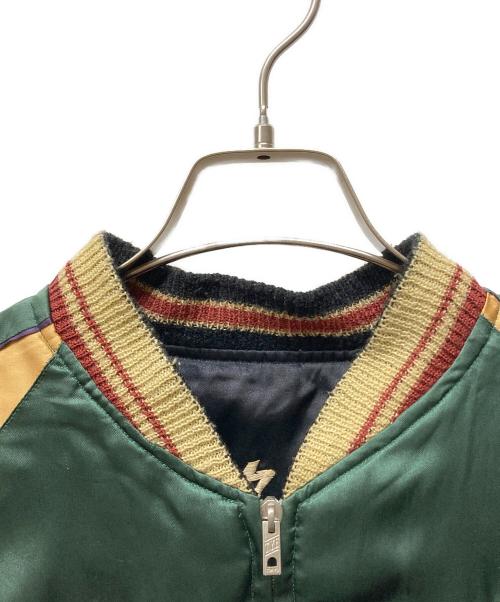 TAILOR東洋（テーラートウヨウ）tailor東洋 (テーラートウヨウ) 舞妓×CHIEFリバーシブルサテンスカジャン グリーン サイズ:Mの古着・服飾アイテム