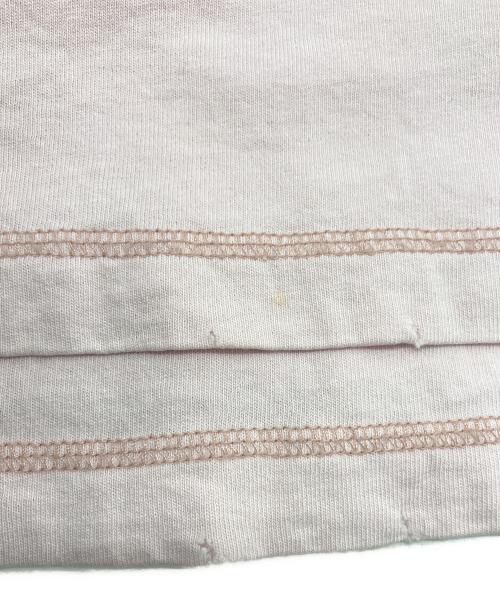 AMI PARIS（アミ パリス）AMI PARIS (アミ パリス) ハートロゴ刺繍ダメージ加工レイヤードカットソー ピンク サイズ:記載無し（実寸サイズをご確認ください）の古着・服飾アイテム