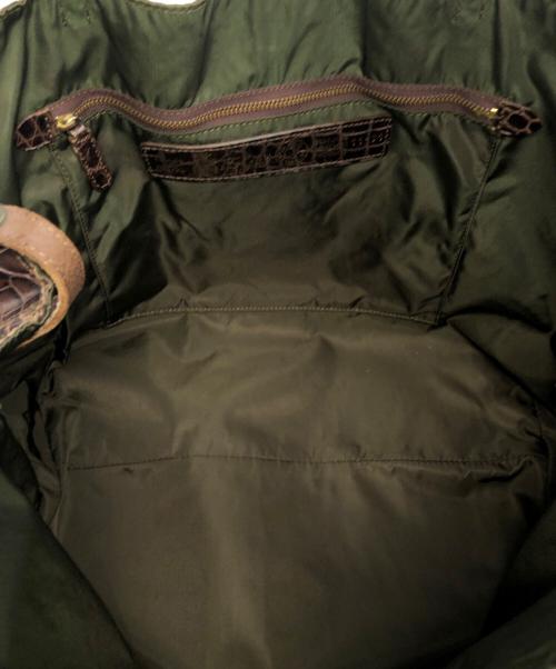 Felisi（フェリージ）Felisi (フェリージ) クロコ型押しレザートートバッグ ブラウンの古着・服飾アイテム