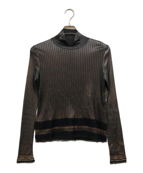 Salvatore Ferragamo（サルヴァトーレ フェラガモ）Salvatore Ferragamo (サルヴァトーレ フェラガモ) ロングスリーブカットソー グレー サイズ:Mの古着・服飾アイテム