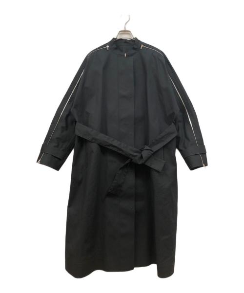 Ferragamo（フェラガモ）Ferragamo (フェラガモ) ハイネックベルトウエストコート ブラック サイズ:40の古着・服飾アイテム