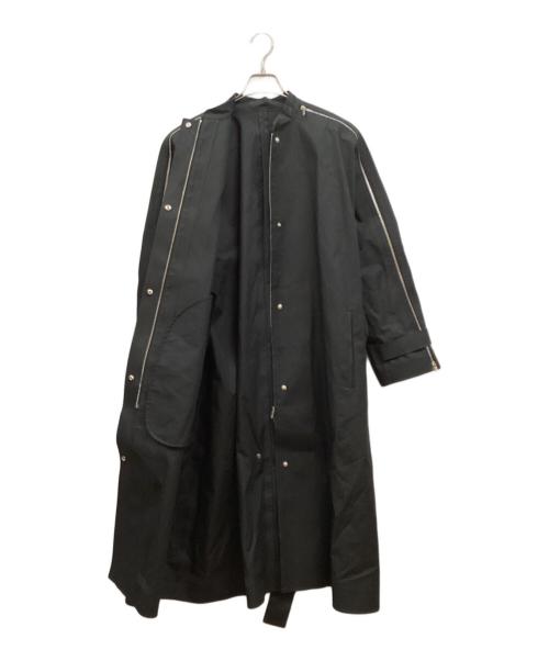 Ferragamo（フェラガモ）Ferragamo (フェラガモ) ハイネックベルトウエストコート ブラック サイズ:40の古着・服飾アイテム