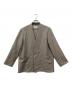 MARKA（マーカ）の古着「LAPELLESS SHIRT JACKET WOOL MOHAIR TROPICALラペレス シャツ ジャケット ウール モヘア トロピカル」｜カーキ