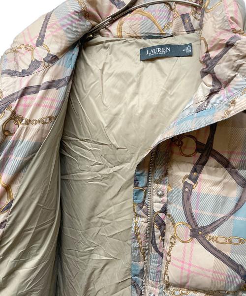 LAUREN RALPH LAUREN（ローレンラルフローレン）LAUREN RALPH LAUREN (ローレンラルフローレン) 馬具柄 ダウンジャケット カーキ サイズ:Mの古着・服飾アイテム