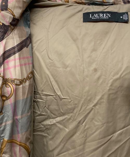 LAUREN RALPH LAUREN（ローレンラルフローレン）LAUREN RALPH LAUREN (ローレンラルフローレン) 馬具柄 ダウンジャケット カーキ サイズ:Mの古着・服飾アイテム