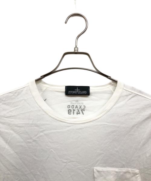 STONE ISLAND（ストーンアイランド）STONE ISLAND (ストーンアイランド) SHADOW PROJECT ポケットtシャツ ホワイト サイズ:Mの古着・服飾アイテム