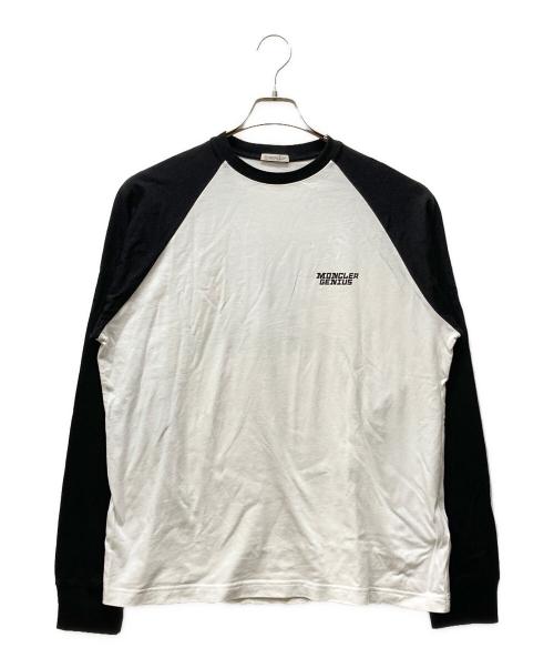 MONCLER（モンクレール）MONCLER (モンクレール) LONG SLEEVE T-SHIRT ブラック×ホワイト サイズ:Lの古着・服飾アイテム