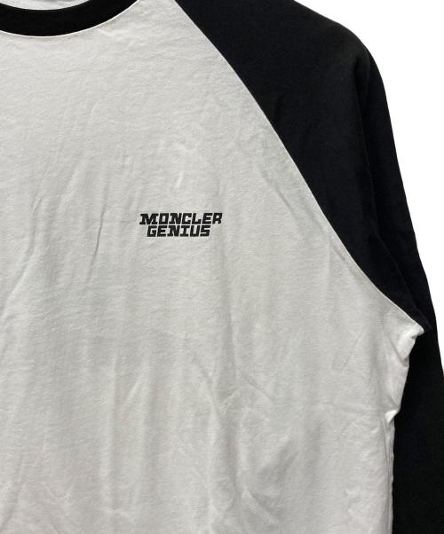 MONCLER（モンクレール）MONCLER (モンクレール) LONG SLEEVE T-SHIRT ブラック×ホワイト サイズ:Lの古着・服飾アイテム