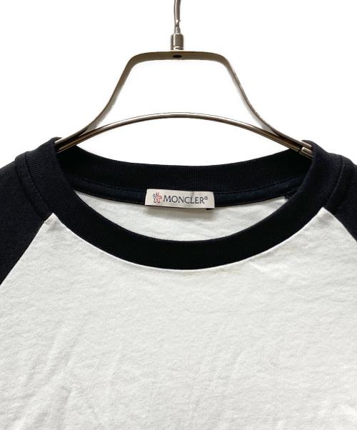 MONCLER（モンクレール）MONCLER (モンクレール) LONG SLEEVE T-SHIRT ブラック×ホワイト サイズ:Lの古着・服飾アイテム