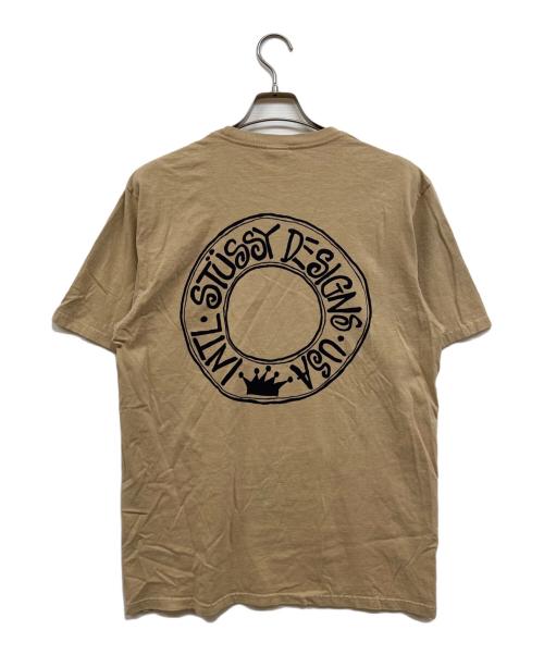 stussy（ステューシー）stussy (ステューシー) ピグメントダイバックロゴTシャツ ベージュ サイズ:Ⅿ 未使用品の古着・服飾アイテム