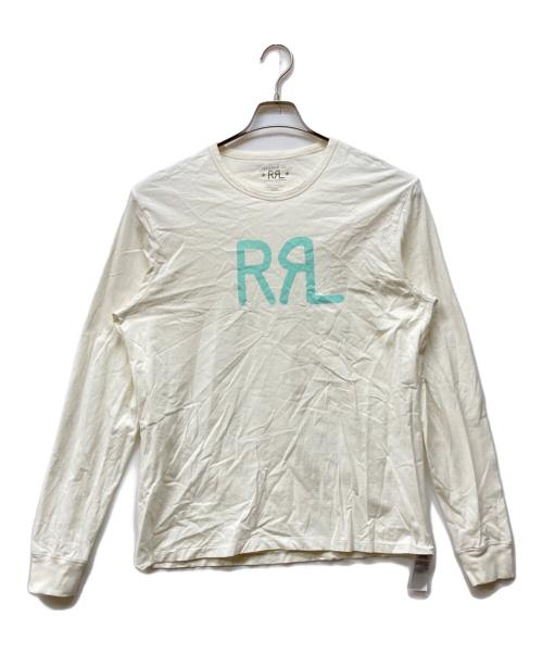 RRL（ダブルアールエル）RRL (ダブルアールエル) Ron Herman (ロンハーマン) コラボロゴロングスリーブTシャツ ホワイト サイズ:Lの古着・服飾アイテム