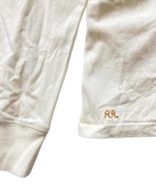 RRL（ダブルアールエル）RRL (ダブルアールエル) Ron Herman (ロンハーマン) コラボロゴロングスリーブTシャツ ホワイト サイズ:Lの古着・服飾アイテム