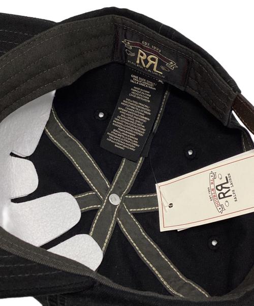 RRL（ダブルアールエル）RRL (ダブルアールエル) ロゴツイルキャップボールキャップ ブラックの古着・服飾アイテム