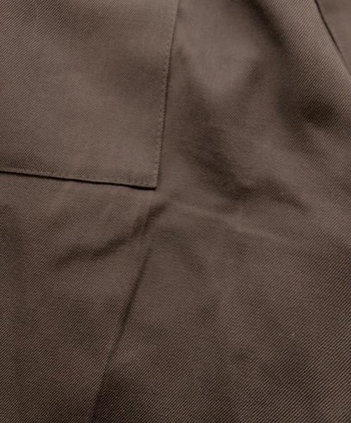 JIL SANDER（ジルサンダー）JIL SANDER (ジルサンダー) イージーウールワイドパンツ ブラウン サイズ:46の古着・服飾アイテム