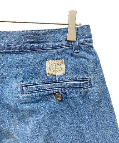 POLO COUNTRY（ポロカントリー）POLO COUNTRY (ポロカントリー) デニムタックハーフパンツ ブルー サイズ:31の古着・服飾アイテム