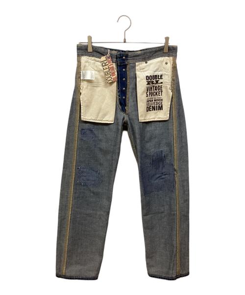 RRL（ダブルアールエル）RRL (ダブルアールエル) ダメージシンチバックデニムパンツ ブルー サイズ:29/30 未使用品の古着・服飾アイテム