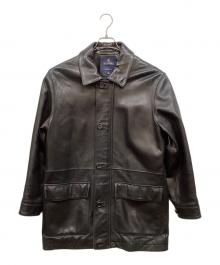 BROOKS BROTHERS（ブルックスブラザーズ）の古着「シープレザーカーコート」｜ブラック